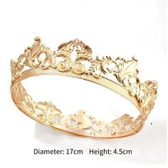 45564589867241 Regal Gold Crown For Wedding, Regal Gold Wedding Crown, Elegant High Crown Gold Crown, Elegant Tall Gold Crown, Regal Gold Crown With Structured Shape, Elegant Gold Wedding Crown, Gold Regal Crown With Pinched Shape, Elegant Gold Crown With Pinched Shape, Regal Gold Crown With Pinched Shape