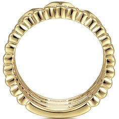 Four rows of textured stackable rings with alternating finishes comprise this one band of gleaming Bujukan details. Finger size 6.5 in 14K yellow gold available for same day shipping. This ring can be sized up or down one size at no additional cost to you. Resizing takes 1-3 business days. Includes ring box Includes jewelry appraisal Free shipping on this item Ships fully insured to point of delivery Luxury Open Ring Sapphire In Yellow Gold, Luxury Yellow Gold Sapphire Open Ring, Luxury Oval Stackable Rings, Luxury Yellow Gold Dome Ring With Center Stone, Luxury 14k Gold Stackable Ruby Ring, Luxury Stackable Ruby Ring For Wedding, Elegant Stackable Ruby Ring For Formal Occasions, Luxury Stackable 14k Gold Ruby Ring, Elegant Stackable Signet Ring For Anniversary