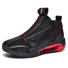 High-top Leather Basketball Shoes With Vulcanized Sole, Mid-top Leather Basketball Shoes With Cushioned Footbed, Luxury Mid-top Basketball Shoes With Red Sole, Black High-top Basketball Shoes With Perforated Toe Box, Red Mid-top Basketball Shoes With Cushioned Footbed, Basketball Shoes For Men, Big Size, Basketball Shoes, Types Of Shoes