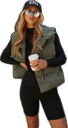 Sweaters And Hoodies, Fall Fit, Select Shop, Puffer Vest, Black And Navy, Warm And Cozy, Front Zipper, High Neck, Puffer