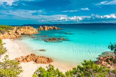 the water is crystal blue and clear at this beach