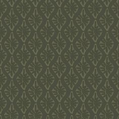 a green and black wallpaper with an intricate design