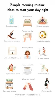 How To Make Morning Routine, Healthy Productive Daily Routine, A Healthy Morning Routine, Change Habits Daily Routines, Daily Productive Habits, Best Routine Life, Positive Daily Routines, Good Morning Habits Healthy, Daily Routine Inspiration