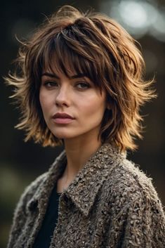 Makeup Wedding Looks, Different Hair Textures, Events Makeup, Shaggy Bob Hairstyles, Shaggy Bob Haircut, Haircuts Color, Shaggy Pixie