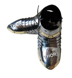 a knight's armor with thor written on it