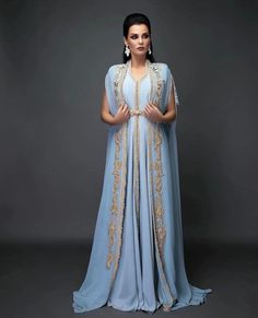 Moroccan Luxury Beaded Caftan, Moroccan Embroidered & Hand beaded Kaftan This caftan is made to order and can be personalised ( colour, size,...) Moroccan Dress Modern, Georgette Kaftan, Morrocan Fashion, Moroccan Kaftan Dress, Moroccan Clothing, Moroccan Kaftan, Gaun Fashion, Moroccan Fashion, Moroccan Dress