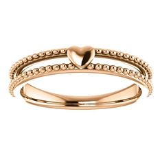 14KT Gold Stackable Milgrain Heart Ring. The Shank is 1.7mm and The Top is 3.2mm. Milgrain Ring, 14kt Gold, Rose Gold Ring, Fashion Rings, Types Of Metal, Heart Ring, Gold Rings, Gold Bracelet, Ring Size