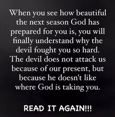 a black and white photo with the words read it again, but because he doesn't like where god is taking you