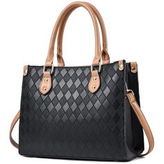 PRICES MAY VARY. Premium Leather Material: BAIKELI ladies purses and handbags is made of premium vegan leather with unique texture. Easy to clean & No any weird smell. This women purse with pattern design and gold hardware always looks young and fashionable. Dimension:11.4"(L)*3.94"(W)*8.9"(H). Top Handle Height 6.1"D.With smooth Zipper, the multi-purpose satchel handbags featurs 7 pockets (4 Interior Compartments + 2 zip pocket +1 Slip Pockets), Easy to organize iPad, lipsticks, phone, keys, ma Handheld Faux Leather Satchel, Rectangular Faux Leather Bag, Square Faux Leather Business Bag, Office Bags With Leather Handles And Faux Leather, Square Faux Leather Bags With Detachable Handle, Organize Ipad, Vegan Leather Tote Bag, Vegan Leather Tote, Women Purse