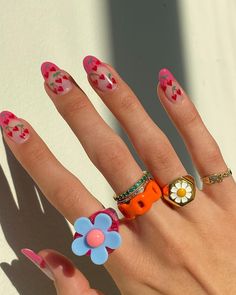 60+ Adorable and Cute Valentine's Day Nails - ReallyRushai Fimo Ring, Nails Yellow, Nail Jewelry, Minimalist Nails, Dream Nails, Pretty Acrylic Nails, Dope Nails, Valentine's Day Nails