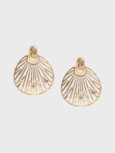 Large Fan Earrings | Banana Republic Large Fan, Small Study, Filigree Jewelry, Fan Earrings, Classy Jewelry, Jewelry Lookbook, Banana Republic, Jewelry Collection, Stud Earrings