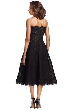 From Rene Ruiz Collection, this strapless scalloped lace midi dress embodies timeless elegance and allure. Crafted from luxurious lace, its intricate scalloped edges cascade gracefully, accentuating the figure with a flattering silhouette. The absence of straps accentuates the décolletage, while the meticulous placement of crystals adds a touch of glamour and shimmer to the ensemble. STYLE RRSFA4 Built-in bustier Scalloped lace boarder Crystal embellishment Shoulder to hem measurement - 45'' Mod Lace Midi, Scalloped Edges, Lace Midi Dress, Scalloped Lace, Crystal Embellishment, Scalloped Edge, Timeless Elegance, Midi Dress, Crystals