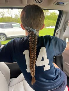 #hairstyles Dutch Braid Volleyball Hairstyles, Easy Vb Hairstyles, Volleyball Pigtail Hairstyles, Easy Hairstyles For Sports, Fishtail Braid How To, Game Day Hairstyles, Hairstyles For Sports, Tennis Hairstyles, Football Hairstyles