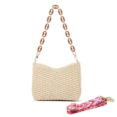 PRICES MAY VARY. Small Straw Bag:L x W x H: 9.8 x3.1 x7.2 inch(not include strap), which is perfect for holding cellphones, wallet, sunglasses, cosmetics, folding umbrella and other personal items. High Quality:This summer straw purses is made of natural straw weaving materials, which are not only environmentally friendly but also trendy and casual. It is suitable for a variety of styles of clothing. Adjustable Straps:The bag comes with two removable multicolor straps that can be easily adjusted Cream Crossbody Shoulder Bag For Vacation, Cream Shoulder Bag For Summer Day Out, Summer Cream Shoulder Bag For Day Out, Beach Crossbody Bag With Chain Strap, Chic Beach Bags With Detachable Strap, Summer Crossbody Shoulder Bag For Day Out, Beige Crochet Bag With Adjustable Strap For Day Out, Summer Rectangular Bag With Chain Strap, Summer Rectangular Bags With Chain Strap