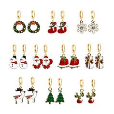 PRICES MAY VARY. 🎄Package includes: you will receive 10 pairs of Christmas themed design earrings, including Christmas tree, different Christmas bells and light bulbs, easy to match Christmas costumes, and create a heavy festive atmosphere.❄ 🎄Reliable material: these cute Christmas dangle hook earrings are made of anti-sensitive material which do no harm to your skin, lightweight and durable, carrying no extra burdens on your ears; Comfortable to wear with good quality.❄ 🎄Various styles:10 pa Christmas Stud Earrings, Spirit Gifts, Girls Thanksgiving, Initial Earrings, Gifts For Your Sister, Snowflake Earrings, Earrings Christmas, Pearl Hoop Earrings, Friends Show