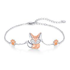 PRICES MAY VARY. 【Unique Fox Bracelet】Fox bracelet represent glamour, beauty, intelligence, agility, and can highlight personal charm.The combination of fox and paw makes the bracelet more delicate and lovely. It’s considered one of the most spiritual animals, exists in many myths and legends,and also represents protector and guide.Whenever you wear it, there comes with joys and vigor. 【Fox on Bracelet Material】925 sterling silver material created the exquisite fox bracelet for women,it is nicke Fox Bracelet, Spiritual Animals, Fox Jewelry, Animal Bracelet, Fox Pendant, Bracelet Cute, Fox Gift, Glamour Beauty, Myths And Legends