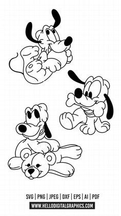 mickey mouse and pluto the dog coloring pages for kids to print on t - shirts