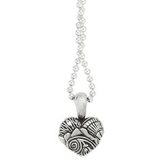 A sterling silver heart pendant from a 34 inch ball chain detailing architectural and cultural icons of Seattle. Sterling Silver Heart Pendant Necklace With Box Chain, Symbolic Sterling Silver Necklaces With Heart Charm, Symbolic Sterling Silver Necklace With Heart Charm, Symbolic Sterling Silver Heart Charm Necklaces, Symbolic Heart-shaped Sterling Silver Necklace, Silver Heart-shaped Etched Necklace, Etched Heart Silver Necklace, Spiritual Open Heart Sterling Silver Necklace, Sterling Silver Etched Heart Jewelry