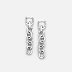 ANCOR CHAIN LINK EARRING | RARE-ROMANCE Trendy Silver Oval Link Jewelry, Chic Chain Link Metal Jewelry, Trendy Oval Link Silver Chain Jewelry, Trendy Silver Chain Jewelry With Oval Link, Sterling Silver Drop Earrings With Chain Detail, Trendy Sterling Silver Chain Link Jewelry, Chic Stainless Steel Chain Jewelry, Silver Chain Link Earrings As Gift, Silver Chain Link Earrings For Gift