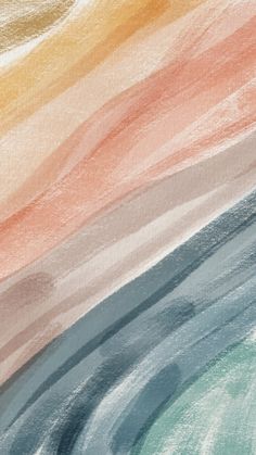 an abstract painting with pastel colors and lines on the bottom half of the image