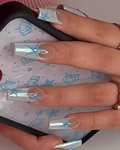 Y2k Nail Art, Count Your Lucky Stars, Summer Spring Nails, Ongles Gel French, Star Y2k, Y2k Nail, Concert Nails, Sophisticated Nails, Spring Nails 2023