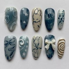 Aesthetic Press On Nails, Wow Nails, Cute Simple Nails, Nail Jewelry