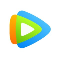 the play button on an app icon is blue, green and orange with a white triangle