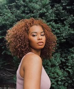 Afro Hair Color, Hair Colors For Dark Skin, Hair Color For Brown Skin, Hair Color For Dark Skin, Colors For Dark Skin, Ginger Hair Color, Colored Curly Hair, Dyed Natural Hair, Honey Blonde Hair