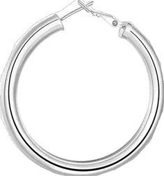 Polished Stainless Steel Hoop Jewelry, Stainless Steel Hoop Jewelry With Polished Finish, Classic Silver Hoop Jewelry, Silver Hoop Earrings With Shiny Finish As Gift, Silver Hoop Earrings With Shiny Finish For Gift, White Gold Stainless Steel Hoop Jewelry, Gift Silver Hoop Earrings With Shiny Finish, Classic Round Metal Hoop Earrings, Gift Metal Hoop Earrings With Shiny Finish