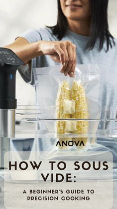 a woman preparing food in a blender with the title how to souse video