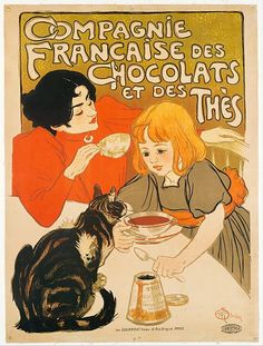 Théophile-Alexandre Steinlen | Compagnie Française des Chocolats et des Thès | The Metropolitan Museum of Art Max Beckmann, Vintage French Posters, Cat Sitting, Wassily Kandinsky, Gustav Klimt