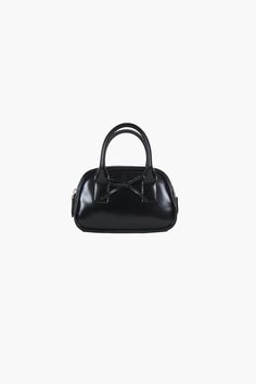 SECURE BAG IN BLACK Elegant Leather Bags With Bow, Elegant Satchel Shoulder Bag With Bow, Formal Shoulder Bag With Detachable Bow, Elegant Bow Satchel Shoulder Bag, Elegant Formal Shoulder Bag With Bow, Luxury Formal Shoulder Bag With Bow, Black Round Handle Business Bags, Black Satchel With Round Handles, Formal Rectangular Shoulder Bag With Detachable Bow