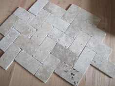 the floor is made up of white bricks