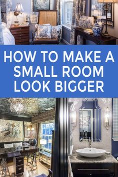 Small Space Decorating Ideas (How To Make A Small Room Look Bigger) Making Small Rooms Look Bigger, Farmhouse Bedroom Wall, Interior Cottage, Curved Floor Lamp