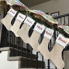 This neutral style will be timeless for years and the personalized names will keep them in the family for years. Size 15" tall and 11" in the boot (wide).  *Ships same day if ordered before 4pm mtn std time. Family Stockings, Neutral Style, Christmas Stockings Personalized, Holiday Stockings, Wide Boots, Neutral Fashion, Holiday Decor Christmas, Family Gifts, Decor Christmas