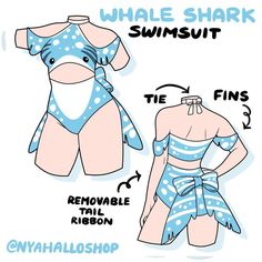 an image of a woman's swimsuit with instructions for how to make it