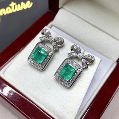 "ENJOY OUR WORRY-FREE SERVICE AND THE DAZZLING, GENUINE JEWELRY WE DESIGN AND HANDCRAFT WITH LOVE❤️ ONE OF A KIND HANDCRAFTED EARRINGS! READY FOR SHIPPING! GIFT WRAP AVAILABLE! FREE UPS EXPRESS! \"You will get the best emeralds from one of the most experienced emeralds wholesalers in the world -- So Perfect Jewelry\" ONE OF A KIND HANDCRAFTED EARRINGS. BEYOND CUTE! STUNNING 3.16 TCW, Certified COLOMBIAN Emerald earrings. UNIQUE DESIGN! ONE OF A KIND! TRANSPARENT, SPARKLING VVS, NEON GREEN EMERAL Emerald Diamond Earrings For Formal Events, Formal Emerald Diamond Earrings, Elegant Earrings With 17 Jewels For Celebration, Elegant Gia Certified Earrings For Anniversary, High-quality Emerald Wedding Jewelry, Hand Set Platinum Earrings For Anniversary, Luxury Platinum Gemstone Earrings, Emerald Gemstone Earrings For Celebration, Gia Certified Fine Jewelry Earrings For Formal Occasions