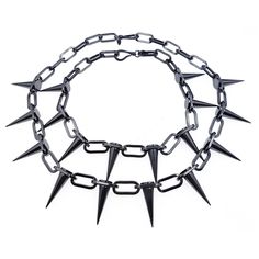 SPIKE IT – VERAMEAT Edgy Choker Necklaces For Concert, Edgy Choker Necklace For Concerts, Black Chain Necklace For Concert, Punk Necklaces For Halloween Concert, Punk Style Necklaces For Halloween Concert, Edgy Metal Necklaces For Streetwear, Alternative Style Necklace With Chain For Concerts, Alternative Style Necklace For Concerts, Punk Chain Necklace For Streetwear