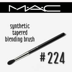 Brand New. Full Size Makeup Brush. Authentic. A Tapered Brush That Sheerly Applies And Blends Eye Shadow And Is Perfect For Contouring The Creases. ---> For Powders, Dome-Shaped, Blends Eye Shadow The Mac 224s Brush Is A Tapered Blending Brush That Sheerly Applies And Blends Eye Shadow And Is Perfect For Contouring The Creases. It Has Soft And Wispy Fibres That Taper To Form A Medium-Sized Dome Shape Ideal For Blending Out Harsh Lines. The Rounded Tip Provides Enough Control To Contour Eyes, Whi Contour Eyes, Blending Brush, Mac Makeup, Eye Contour, Makeup Tools Brushes, Makeup Brush, Eye Shadow, Makeup Cosmetics, Mac Cosmetics