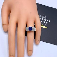 BRAND-NEW!! ONE OF A KIND, HANDCRAFTED RING. EXQUISITE AND FINE CRAFTSMANSHIP! HANDMADE TO LAST FOR AN ETERNITY!! HEIRLOOM PIECE!! PRECIOUS JEWELRY TO BE PASSED ON! PERFECT DRESS RING FOR A LADY OR A GENTLEMAN! 3.67 total carat weight, Certified, Natural CEYLON BLUE SAPPHIRE ring. This ring offers an important statement of who you are with a 3.10 carats, VIVID CORNFLOWER BLUE CEYLON SAPPHIRE. Accentuating the BLUE SAPPHIRE are the 30 F/VS, sparkling natural diamonds! Set in 18K Solid White Gold Ceylon Blue Sapphire, Golden South Sea Pearls, White Gold Earrings Studs, Blue Sapphire Ring, Ceylon Sapphire, Vs Diamond, Handcrafted Rings, Sea Pearls, Dress Rings