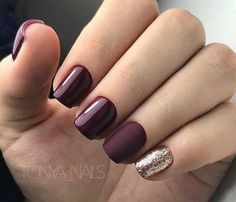 Burgundy Nail Designs, Burgundy Nails, Shellac Nails, Classy Nails, Nail Shop, Matte Nails