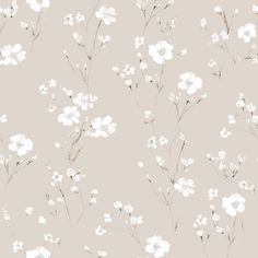 Brent Wallpaper - Painted Paper Wallpaper In Neutral Bathroom, White Minimalist Wallpaper Floral, Airy Bathroom Wallpaper, Soft Bathroom Wallpaper, Minimalist White Flower Wallpaper, Minimalist Wallpaper For Frame, Minimal Floral Phone Wallpaper, Brent Wallpaper, Airy Wallpaper