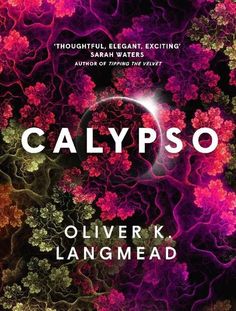 the cover of calypso by clive k langmead, with an abstract background