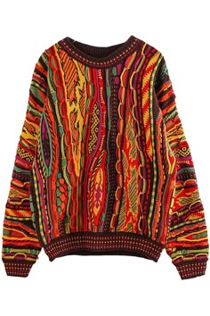 Retro Style Lava Red Coogi Sweater Unisex Coogi Sweater, Aesthetic Sweaters, Retro Sweater, Folk Fashion, Loose Pullover, Knitting Women Sweater, New Fashion Trends, Knitted Pullover Sweaters, Cool Clothes