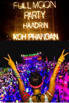 the full moon party hadrn koh phanon in front of an audience