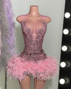 Pink Bling Rhinestone Party Dress With Feathers - Etsy Fitted Pageant Dress For Party Season, Pink Sequined Pageant Dress For Party, Glamorous Fitted Sequin Pageant Dress, Glamorous Fitted Pageant Dress With Sequins, Embellished Pageant Dress With Fitted Bodice For Party, Pink Pageant Dress With Fitted Bodice For Party, Glamorous Embellished Pageant Dress For Party, Fitted Pink Pageant Dress With Sequins, Pink Embellished Fitted Pageant Dress