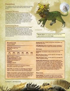 an info sheet with some animals on it