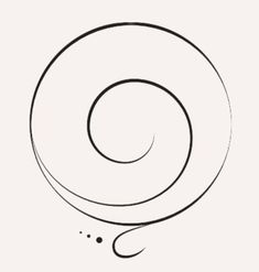 a black and white drawing of a spiral