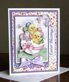 a card with some little chicks in it