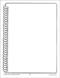 a blank notebook with spiral bound pages on the front and back side, in black ink